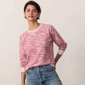 Marine Layer | Juno Reversible Raglan Pullover Sweatshirt Rose Space Dye Medium